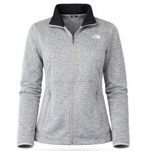 The North Face Jacket Womens Large Gray Full Zip Fleece Outdoor Casual